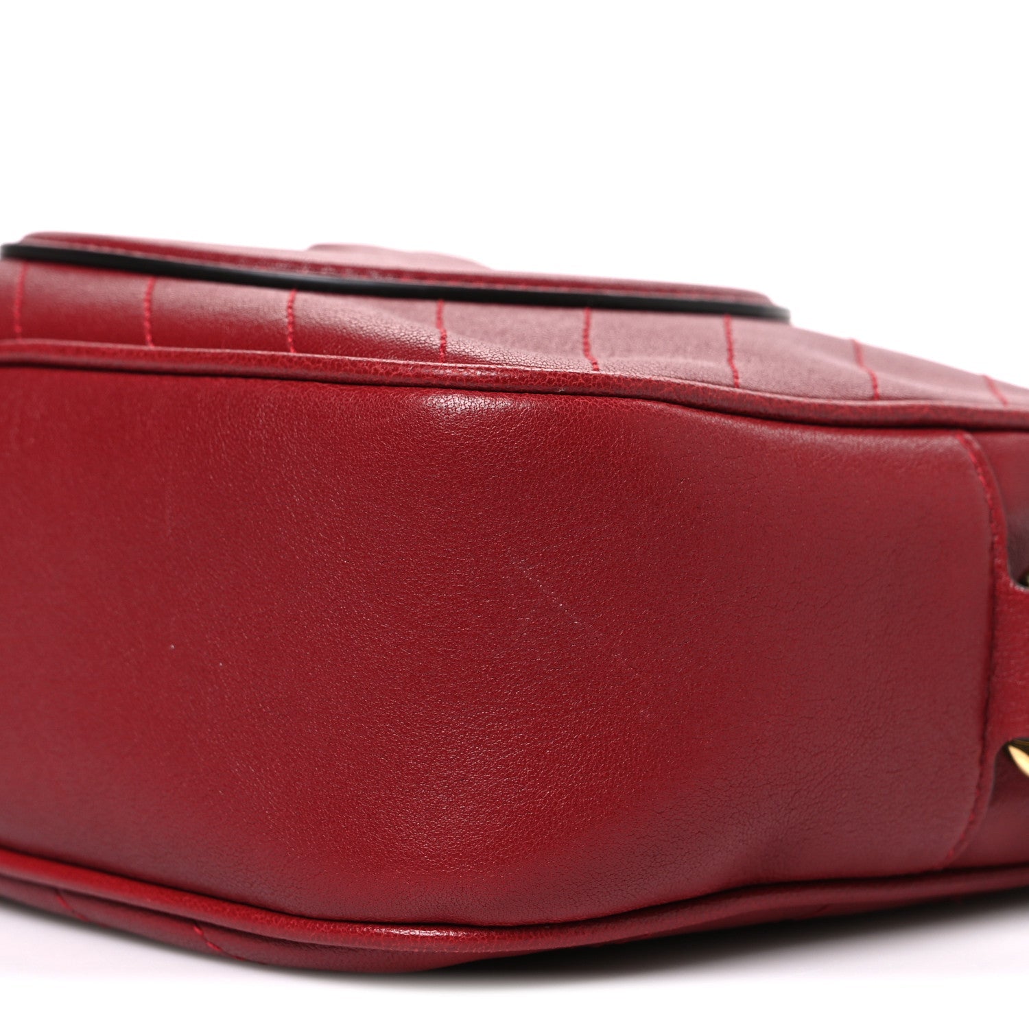 Gucci Sakai Be Green Calfskin Diagonal Stitched Small Blondie Shoulder Bag Rosso