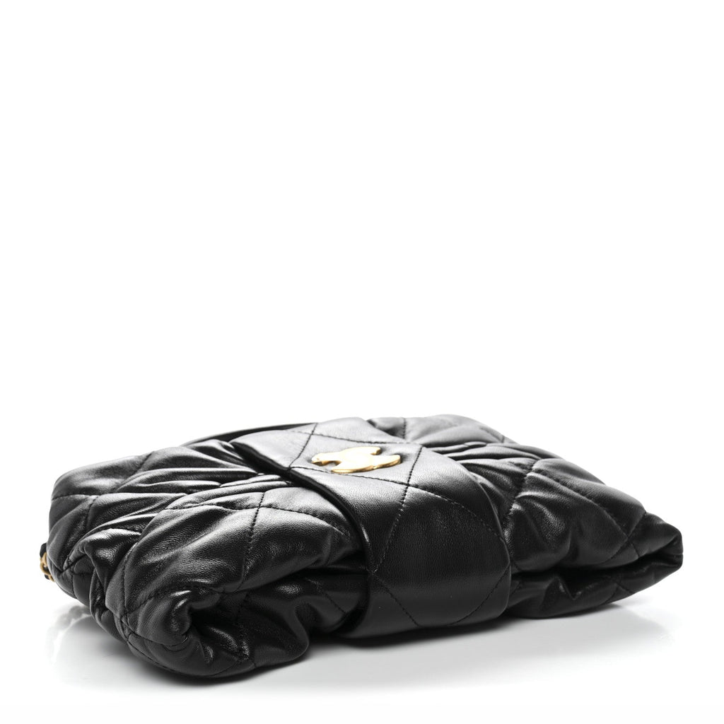 Chanel Lambskin Quilted Mini Bow Bag Black