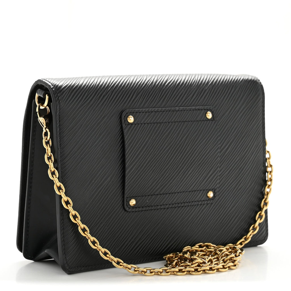 Louis Vuitton Epi Twist Belt Chain Wallet Black