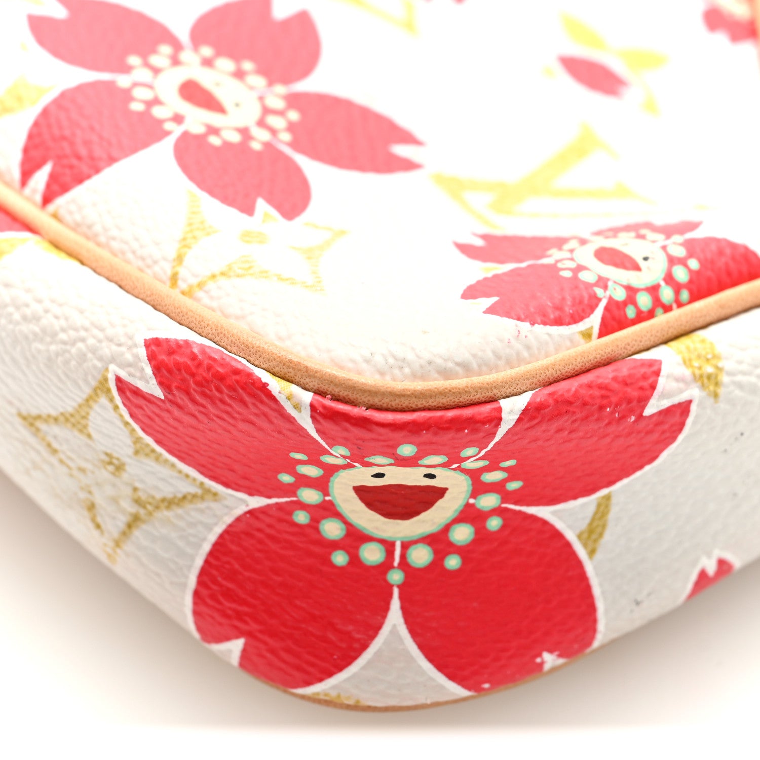 Louis Vuitton Monogram Cherry Blossom Pochette Accessories Red
