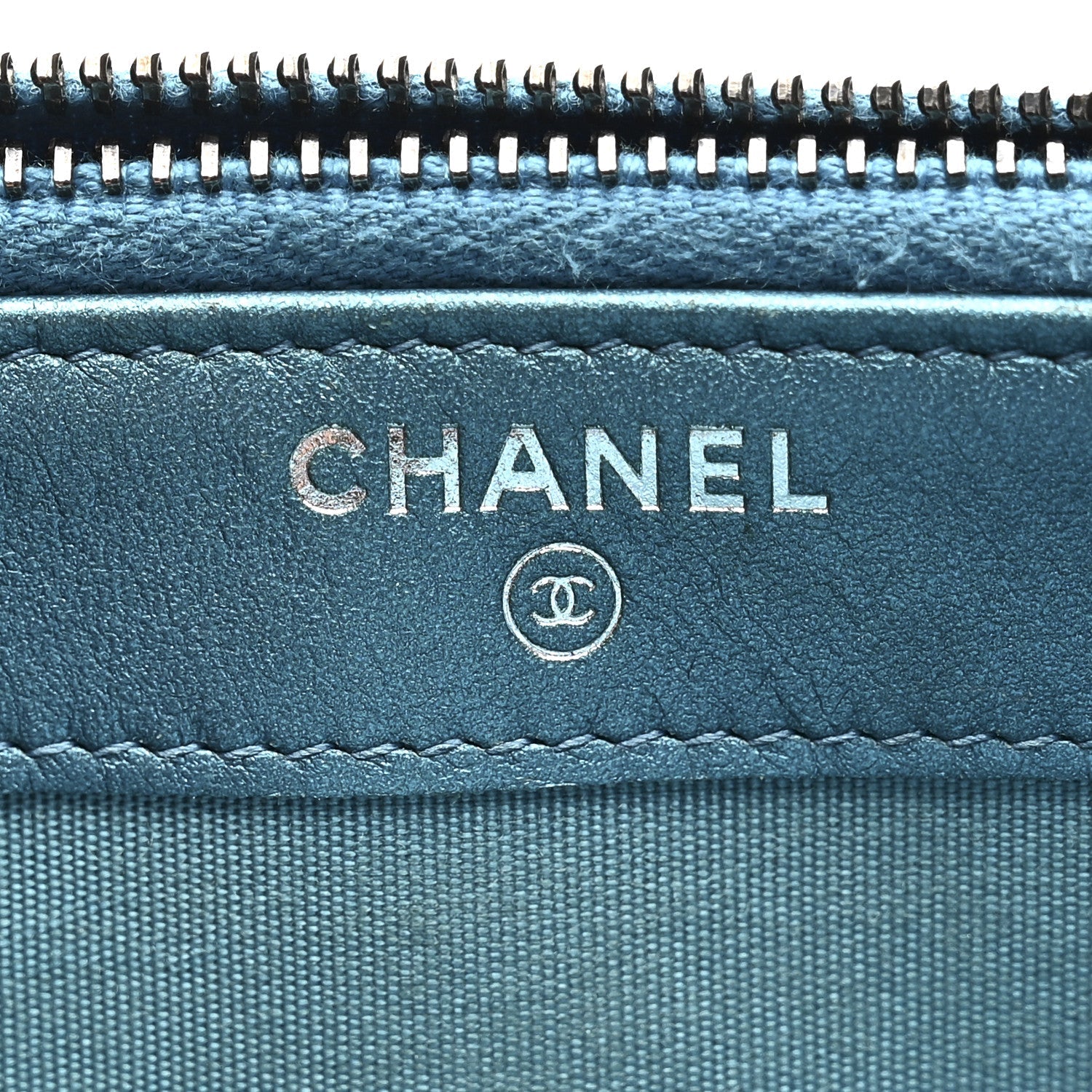 Chanel Metallic Caviar Quilted Small Boy Clutch With Chain Turquoise