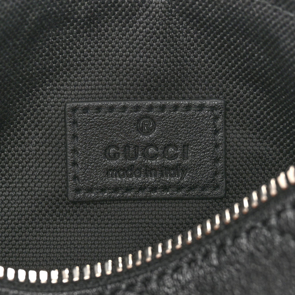 Gucci Sakai Be Green Calfskin Diagonal Stitched Mini Blondie Barrel Shoulder Bag Black