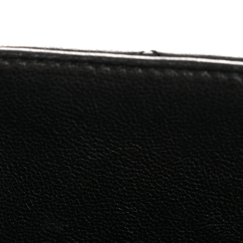 Chanel Lambskin Quilted Chaine Lettre Small Bucket Bag Black