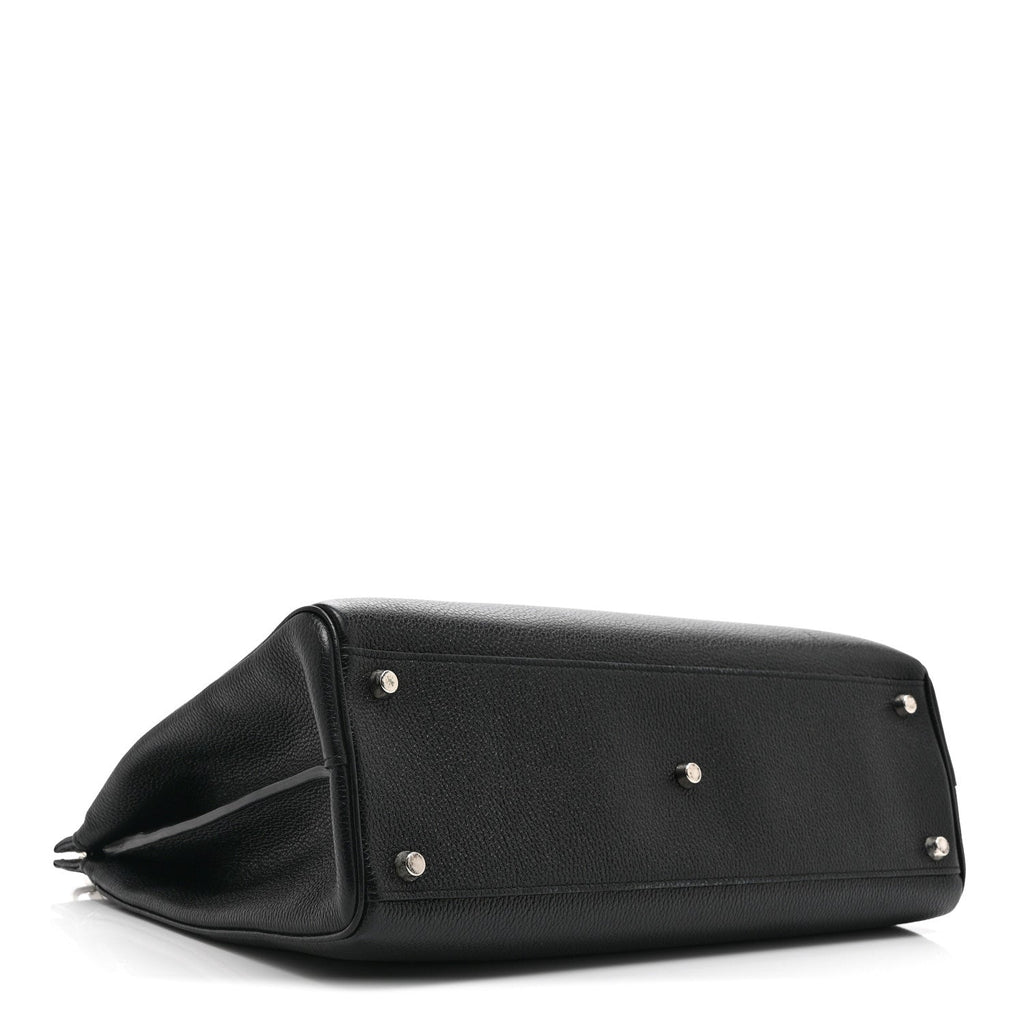 Gucci Grainy Calfskin Medium Zumi Top Handle Bag Black