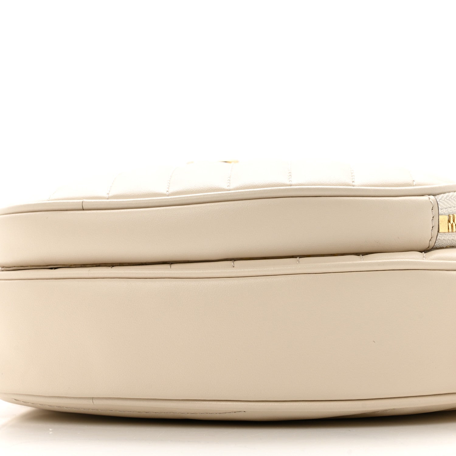 Gucci Calfskin Matelasse Diagonal Mini Interlocking G Heart Shoulder Bag Mystic White