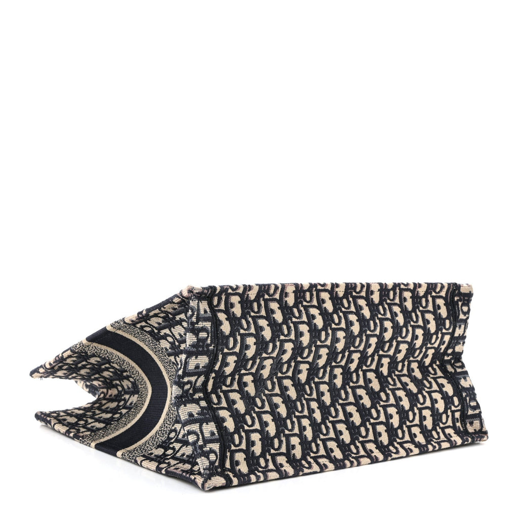 Christian Dior Oblique Medium Book Tote Blue Multicolor