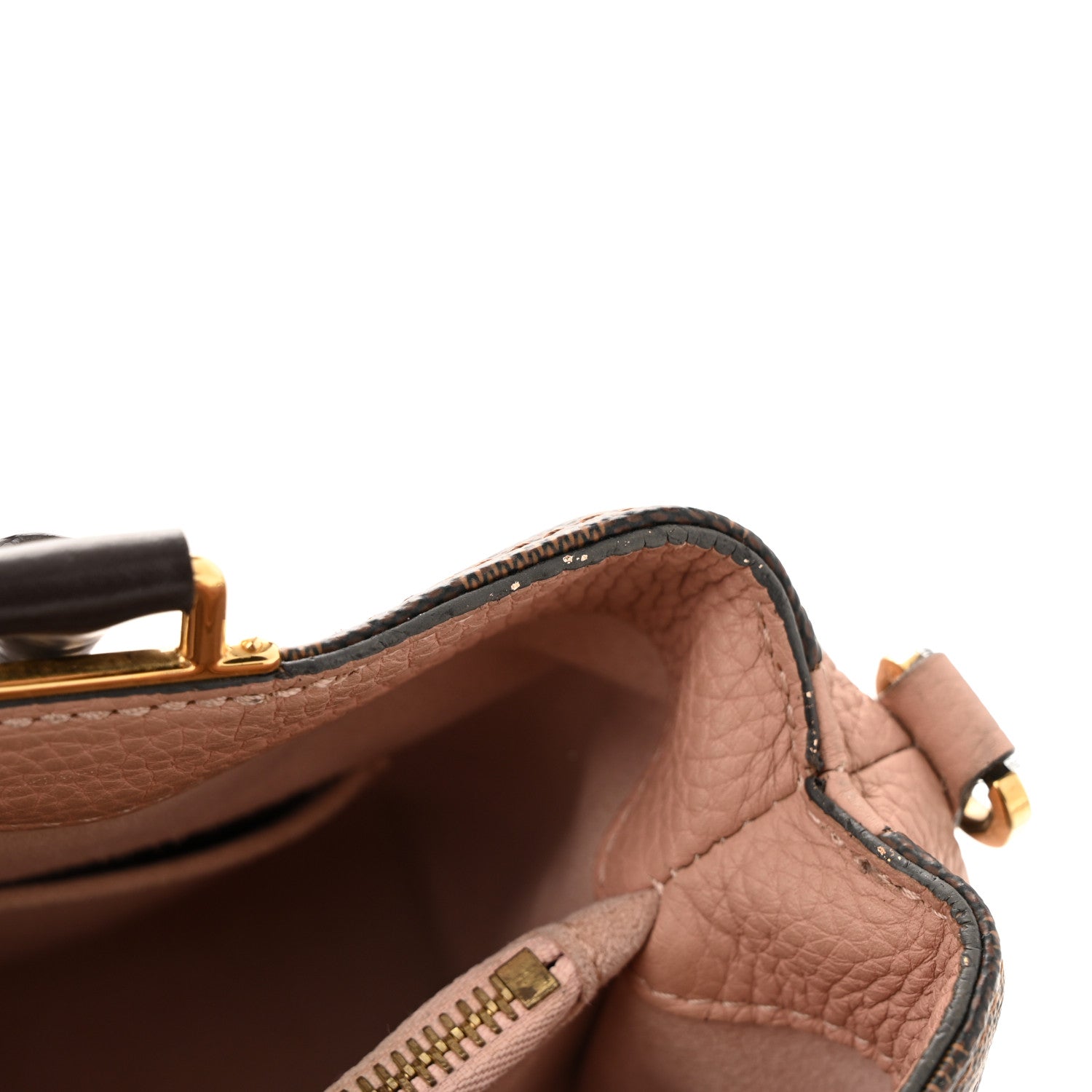 Louis Vuitton Damier Ebene Cuir Taurillon Brittany Magnolia