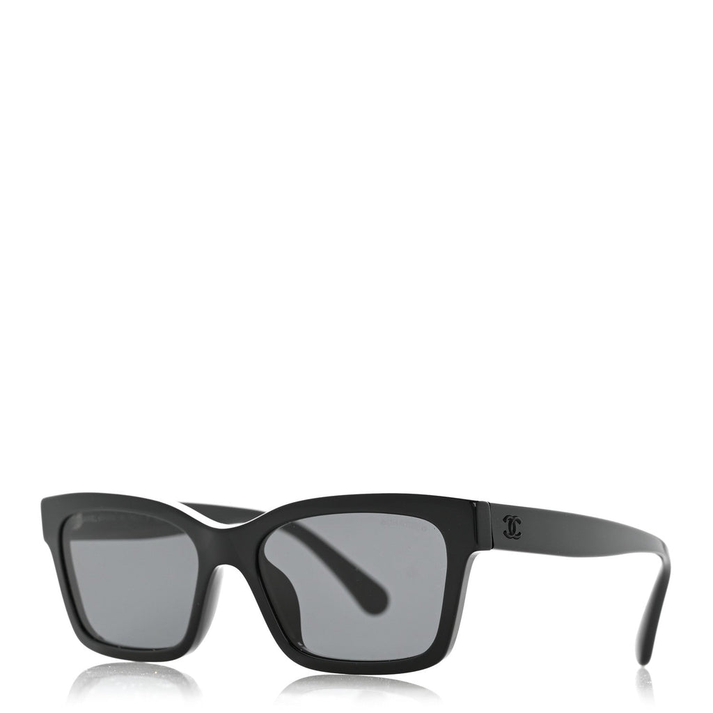 Acetate Polarized Square Sunglasses 5417-A Black