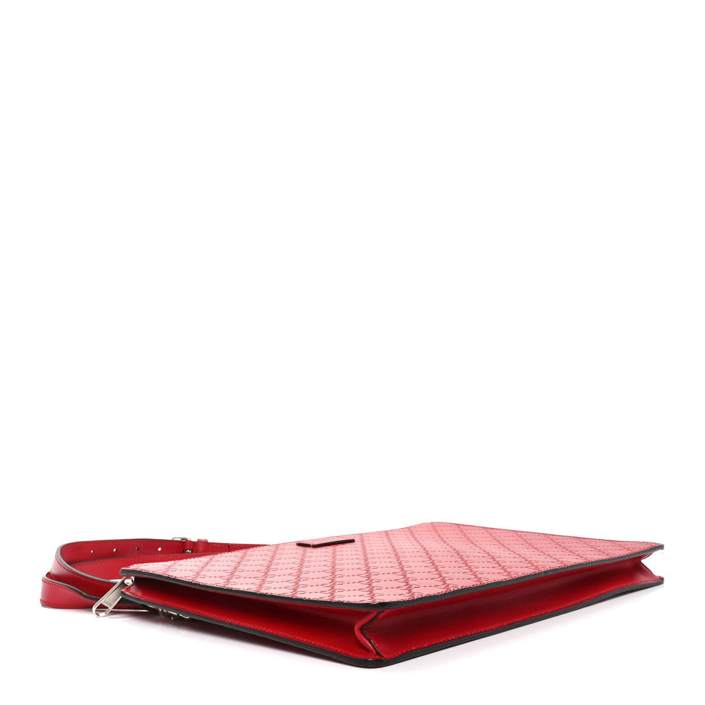 Gucci Guccissima Signature Messenger Bag Hibiscus Red