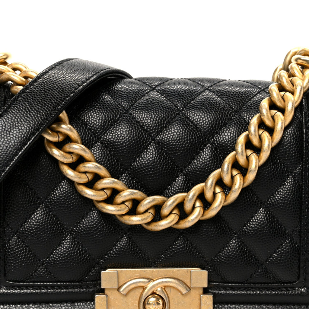 Chanel Caviar Quilted Small Boy Flap Black