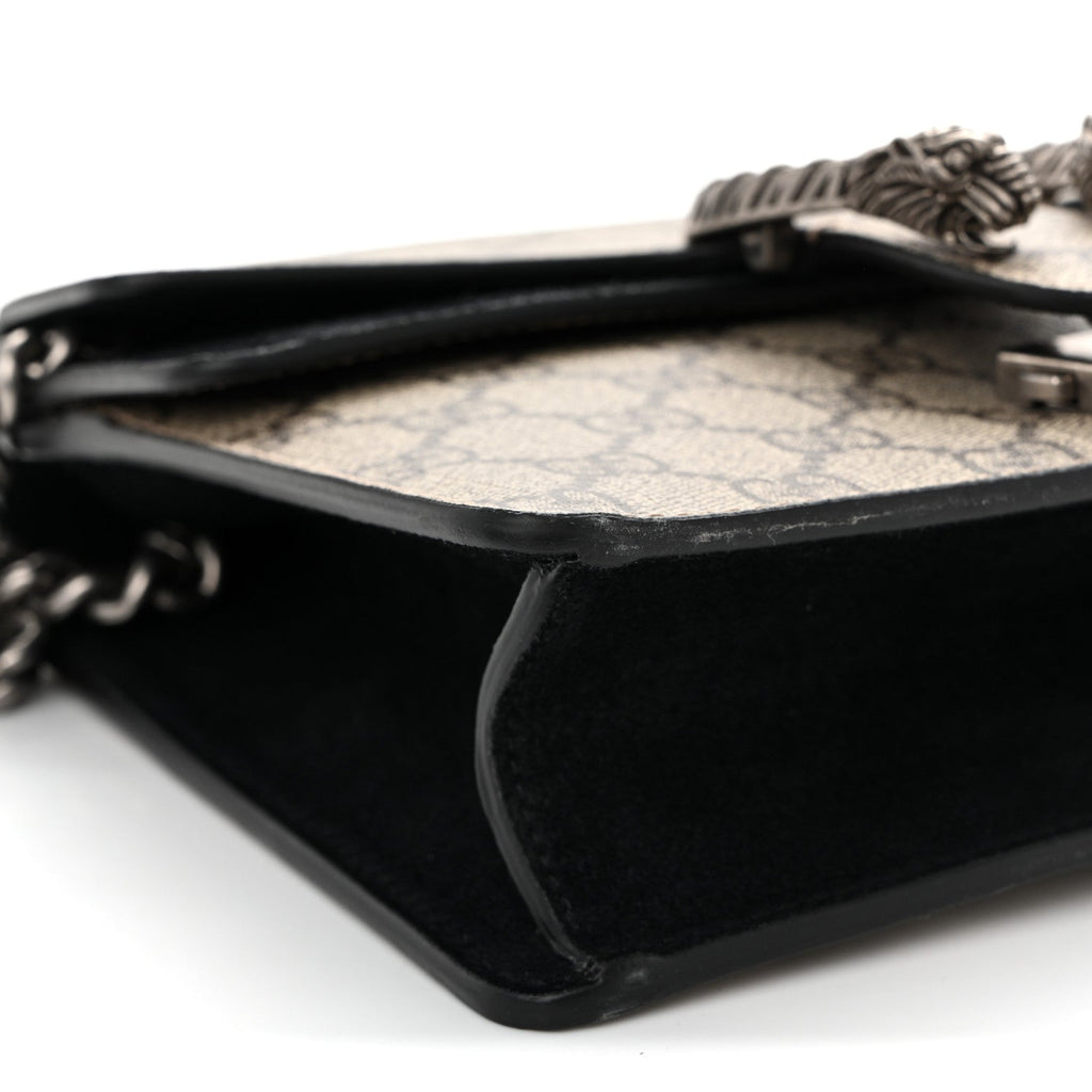 Gucci GG Supreme Monogram Mini Dionysus Shoulder Bag Black