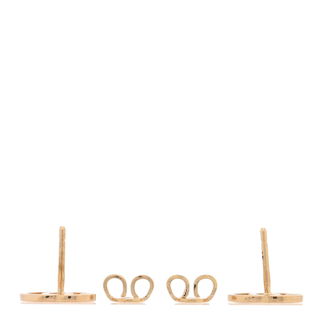 Gucci 18K Yellow Gold GG Tissue Stud Earrings