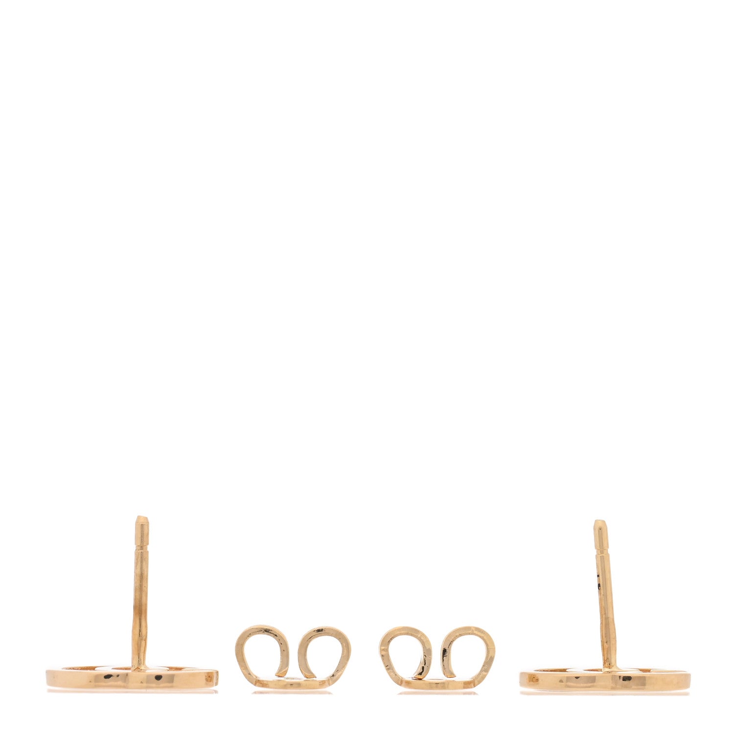 Gucci 18K Yellow Gold GG Tissue Stud Earrings