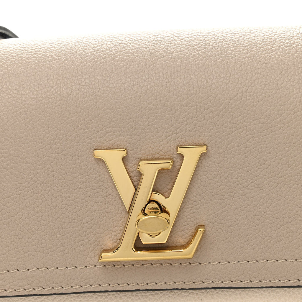 Louis Vuitton Grained Calfskin Lockme Tender Greige