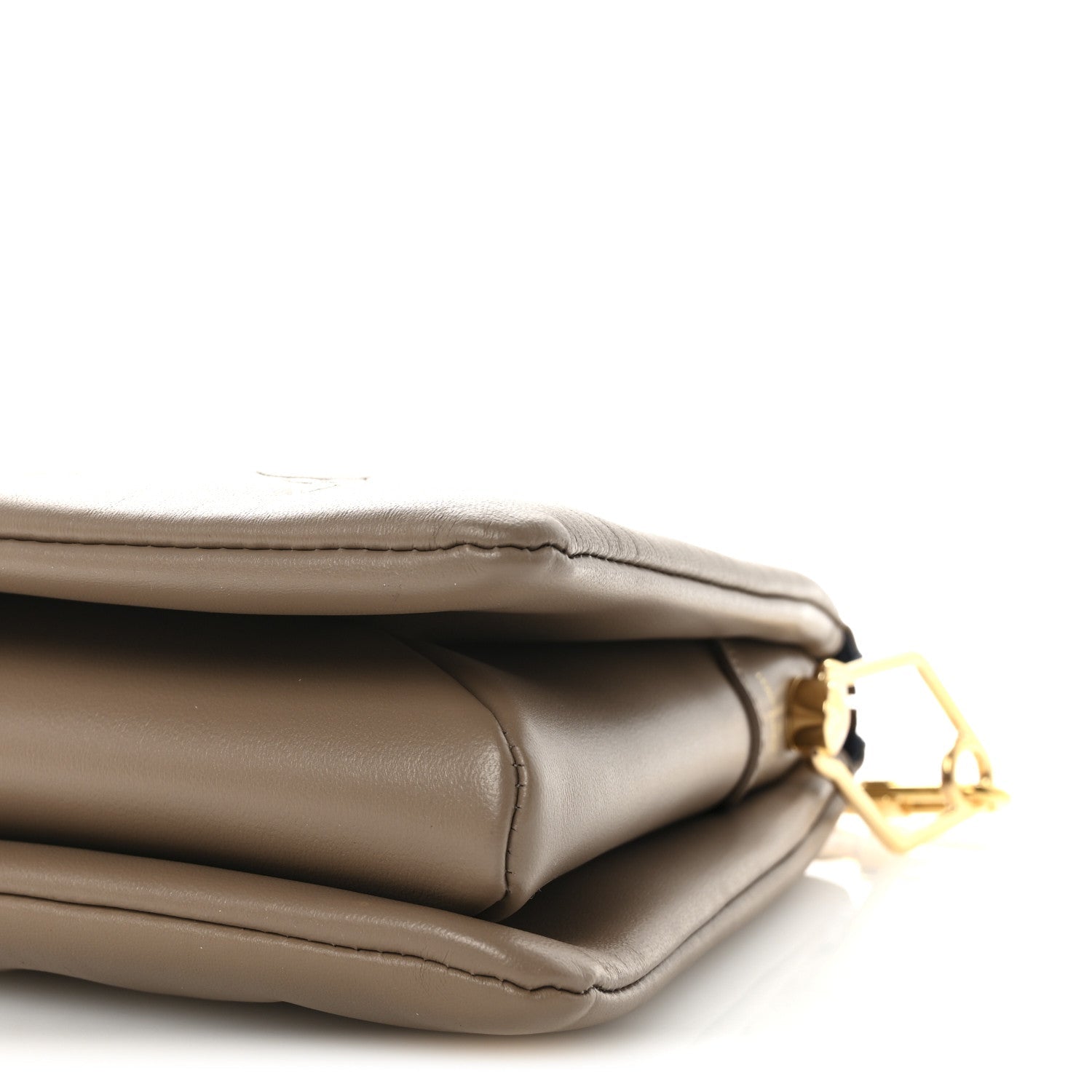 Louis Vuitton Lambskin Embossed Monogram Coussin PM Taupe