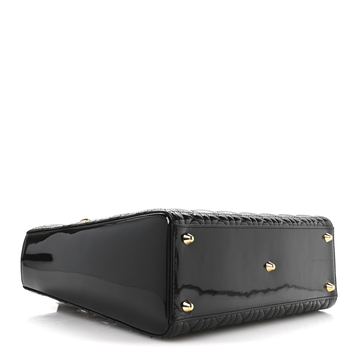 Christian Dior Patent Cannage Large Lady Dior Black