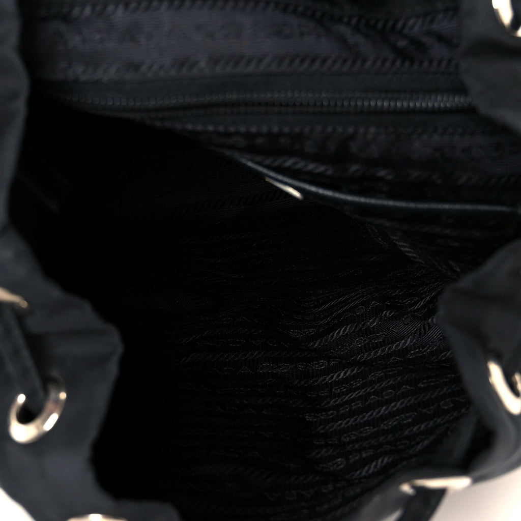 Prada Tessuto Nylon Saffiano Small Backpack Black