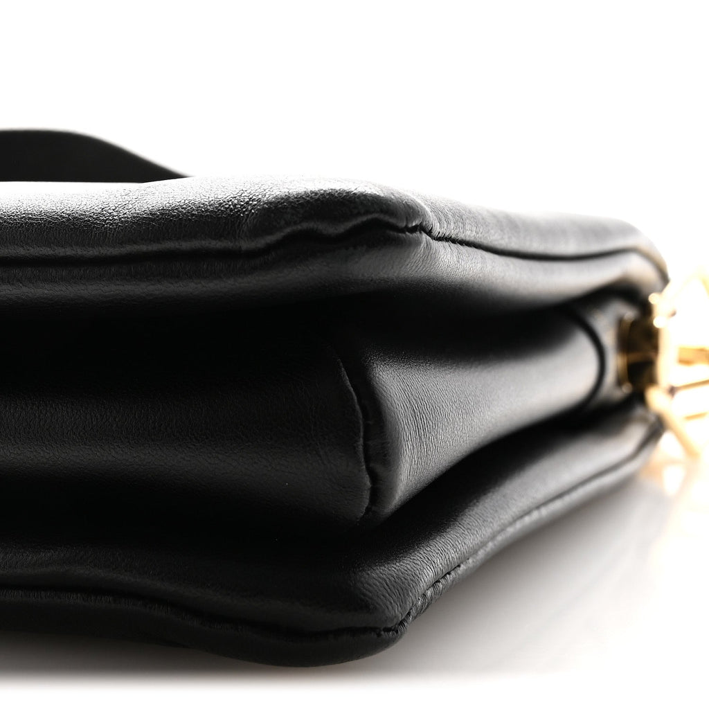 Louis Vuitton Lambskin Embossed Monogram Coussin PM Black