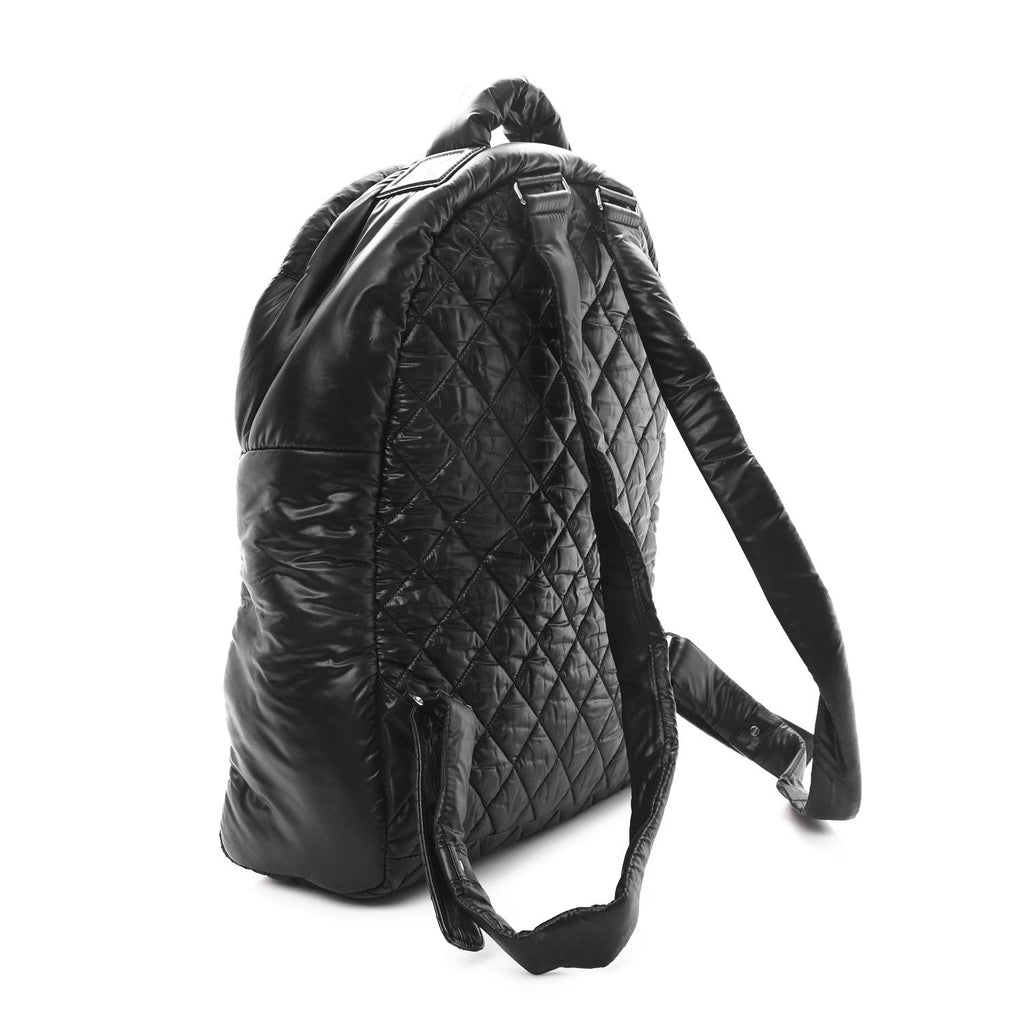 Chanel Nylon Quilted Coco Cocoon Backpack Black