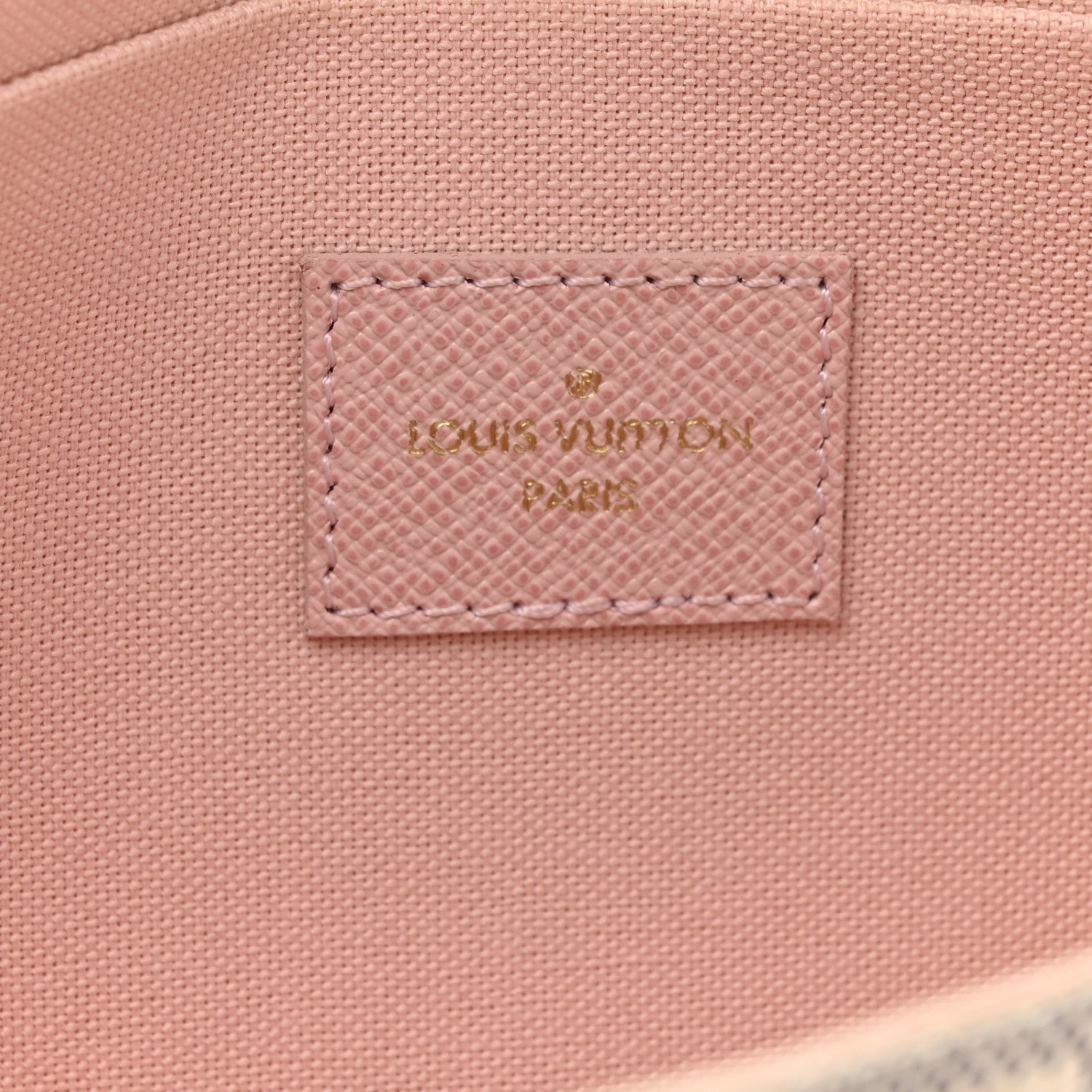 Louis Vuitton Damier Azur Pochette Felicie Chain Wallet Rose Ballerine