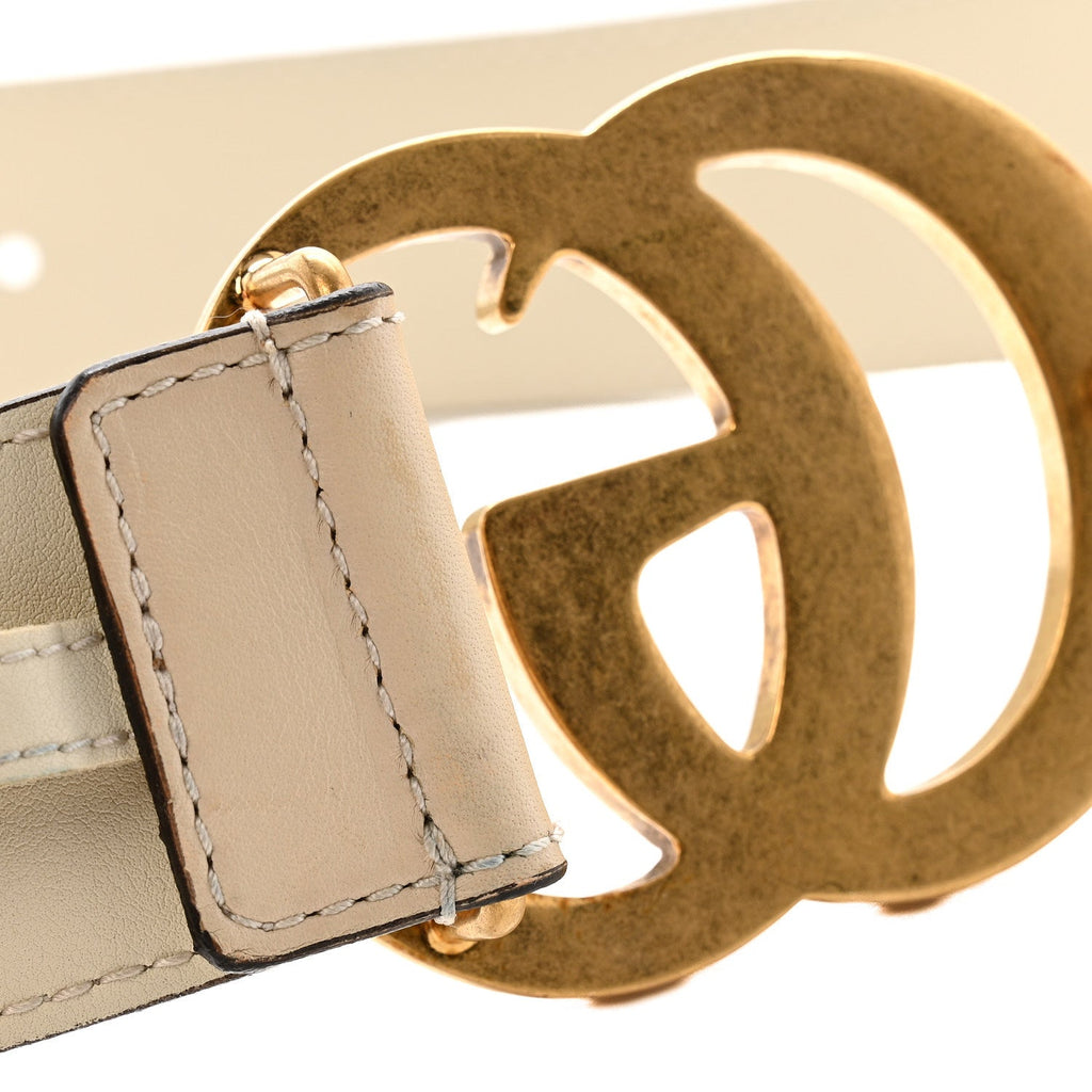 Gucci Calfskin Double G 40mm Belt 85 34 Mystic White