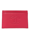 Goatskin Timeless CC Card Holder Fuchsia