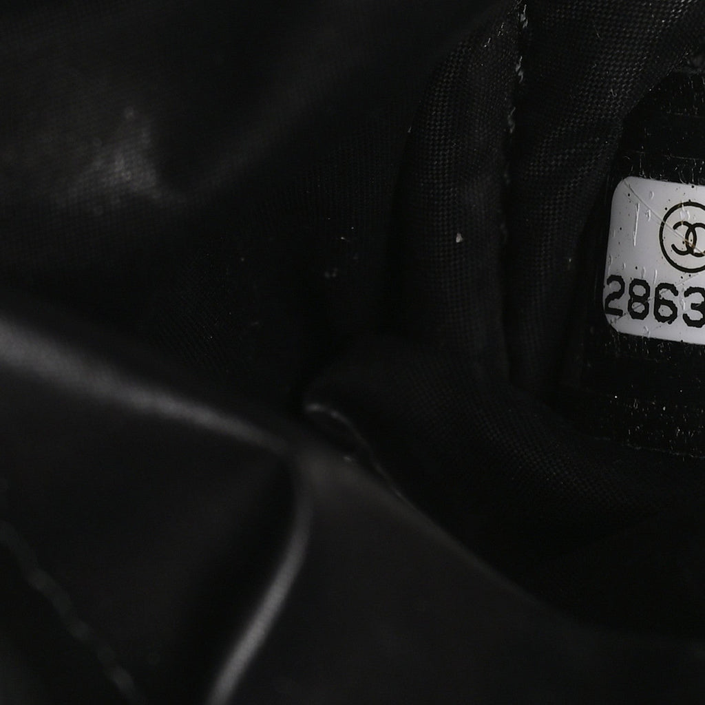 Chanel Nylon Tweed Quilted Small Coco Neige Snowflake Backpack Black