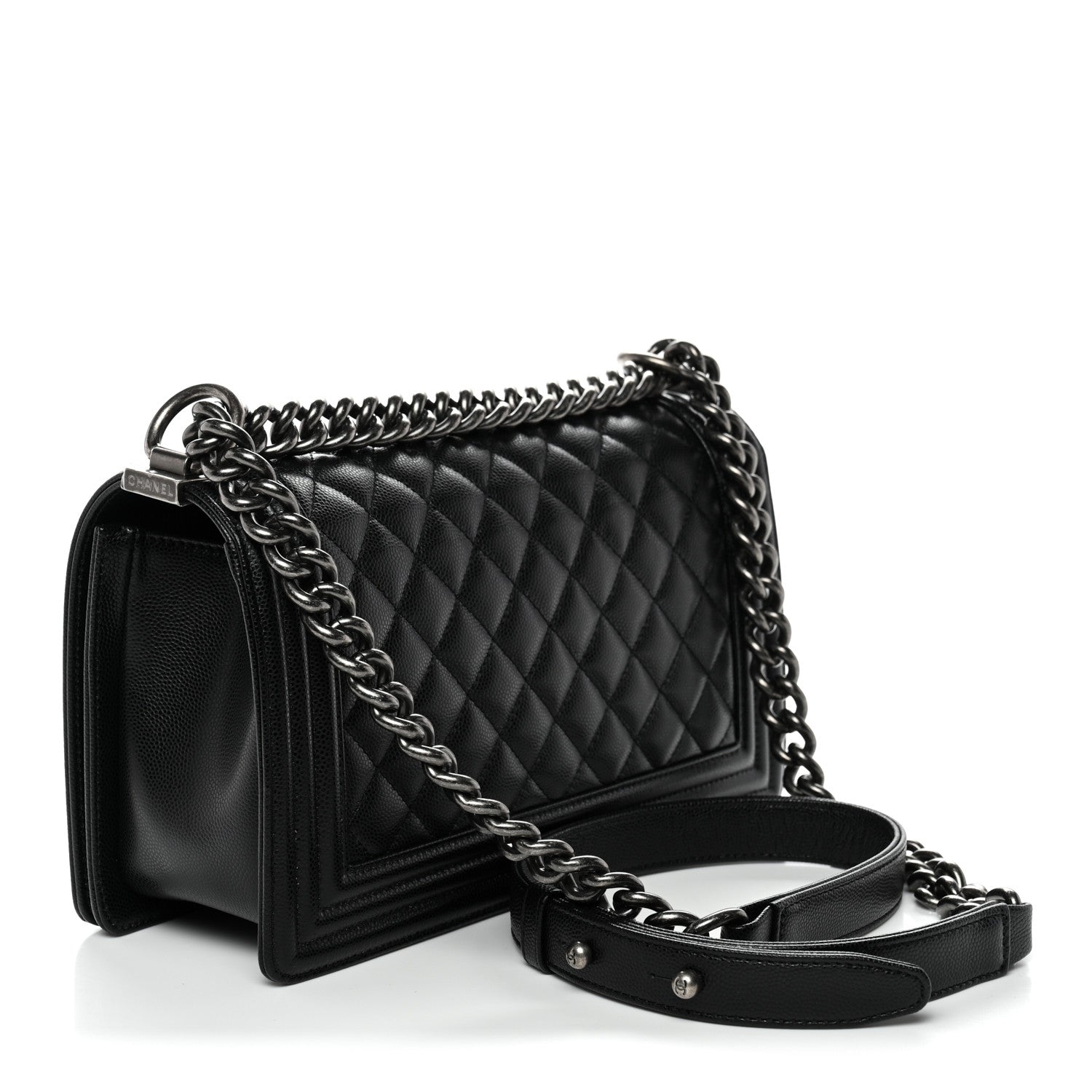 Chanel Caviar Quilted Medium Boy Flap Black