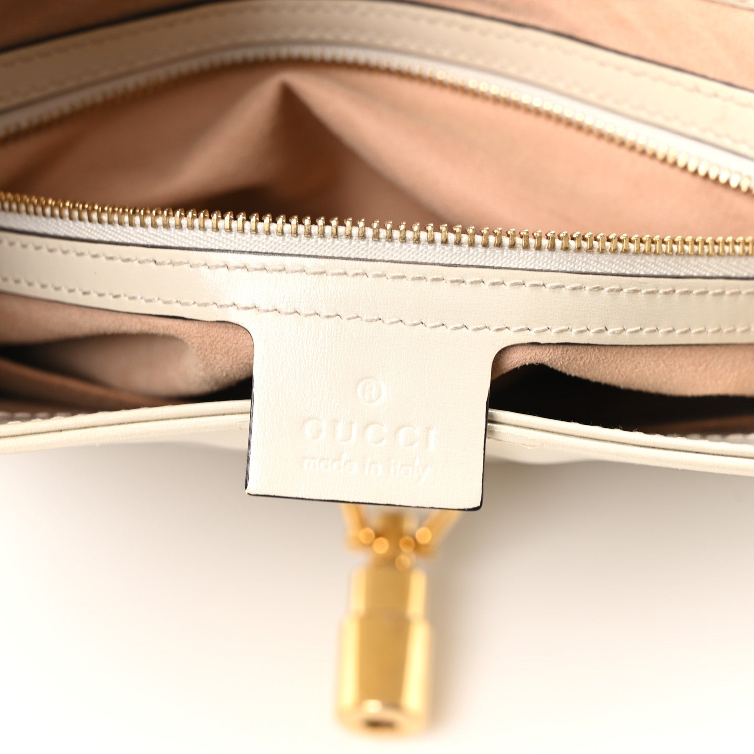 Gucci Boarded Dyana Lux Calfskin Small Jackie 1961 Hobo Mystic White