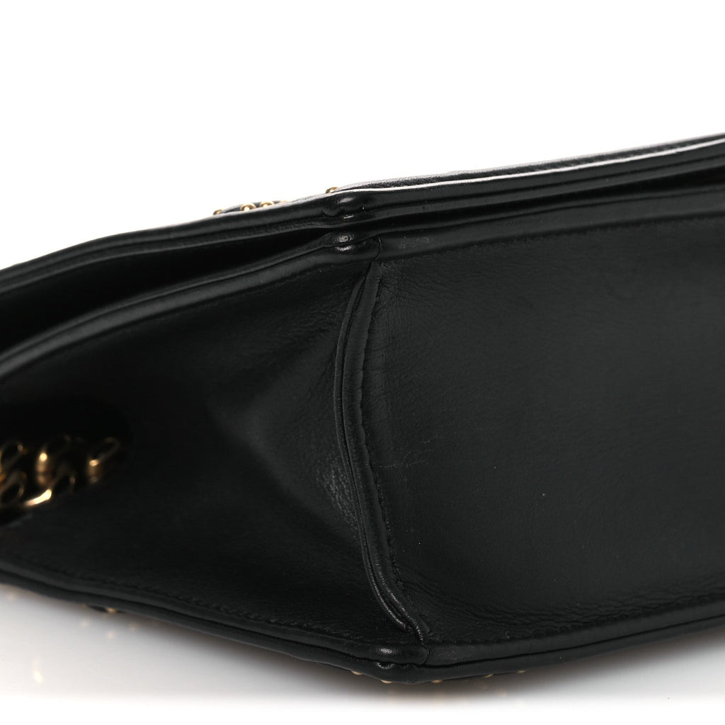 Christian Dior Lambskin Studded Medium Diorama Flap Bag Black