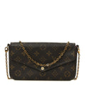 Louis Vuitton Monogram Pochette Felicie Chain Wallet Fuchsia