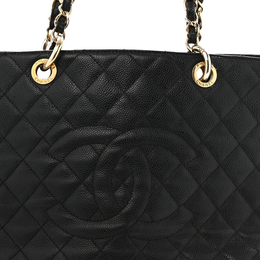 Chanel Caviar Quilted Grand Shopping Tote GST Black