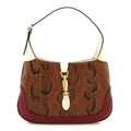 Gucci Snakeskin Calfskin Small Jackie 1961 Hobo Brown Multicolor