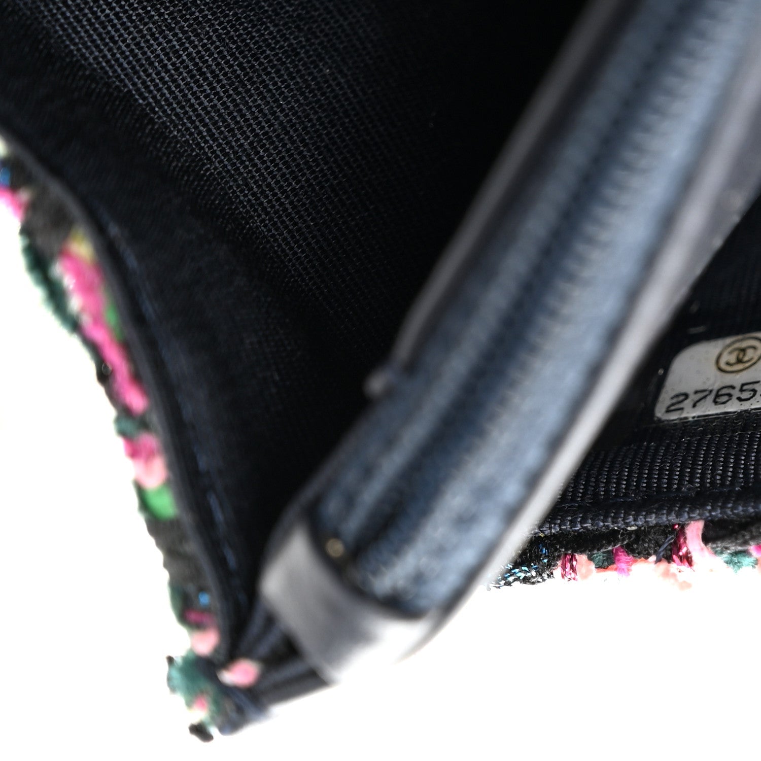 Chanel Tweed Quilted Reissue Wallet On Chain WOC Pink Multicolor