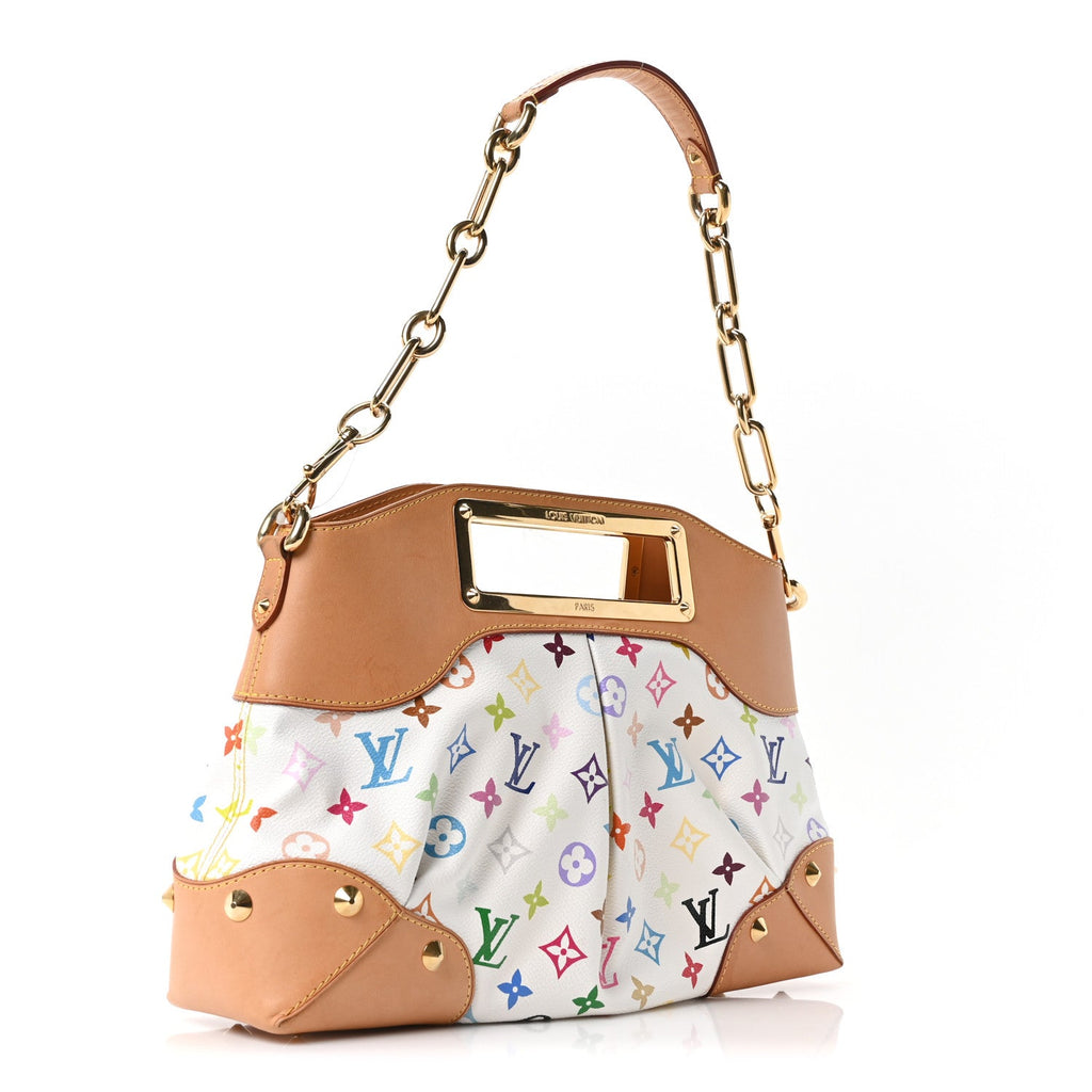 Louis Vuitton Monogram Multicolor Judy MM White