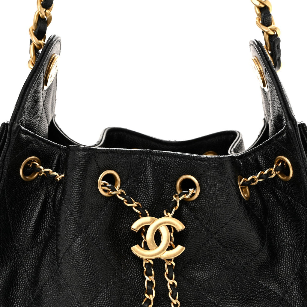Chanel Caviar Quilted Mini Chanel 25 Handbag Black