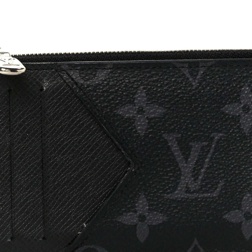 Louis Vuitton Monogram Eclipse Taiga Coin Card Holder