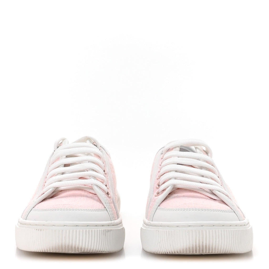 Louis Vuitton Denim Monogram Lagoon Sneakers 35 Pink