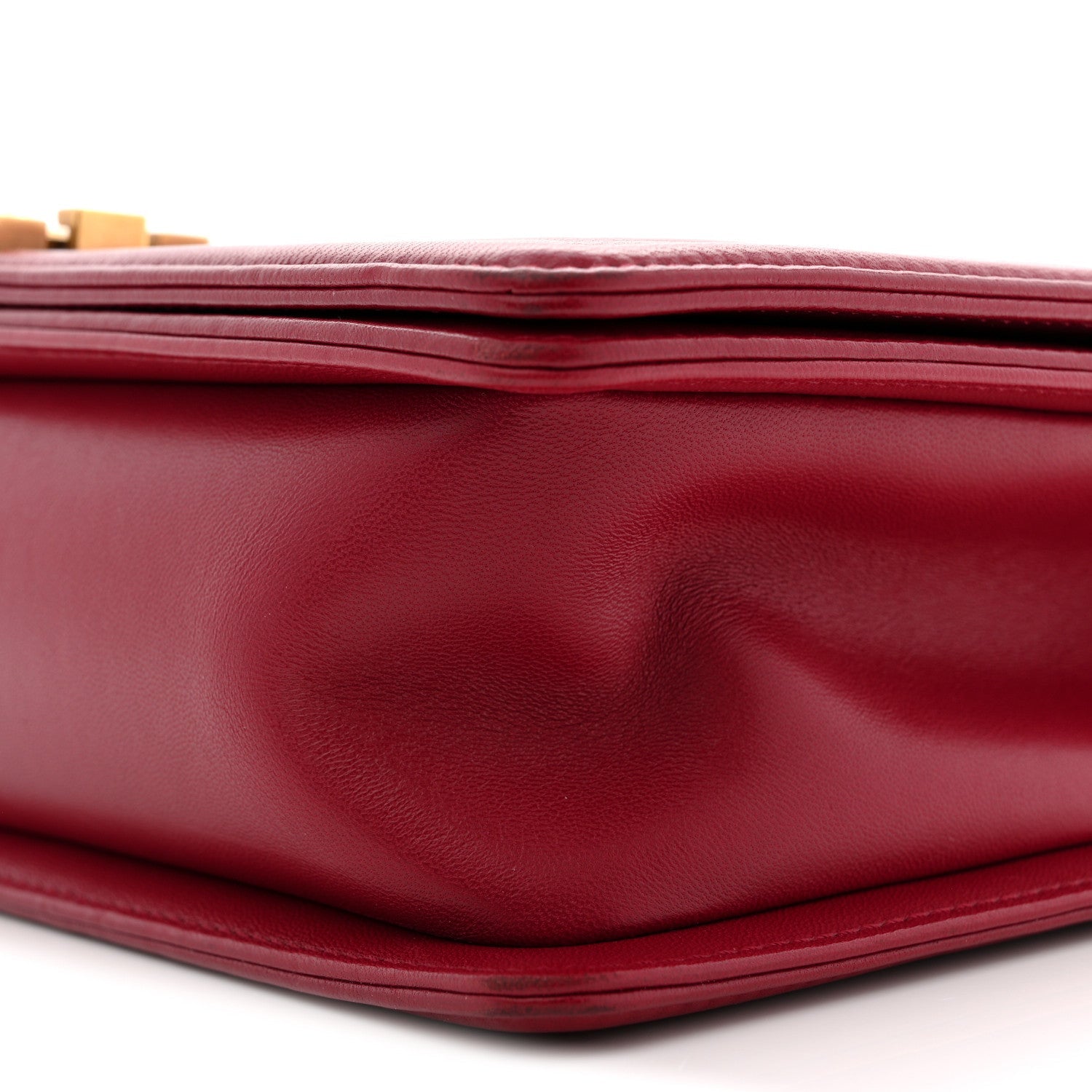 Chanel Lambskin Quilted New Medium Boy Flap Dark Red