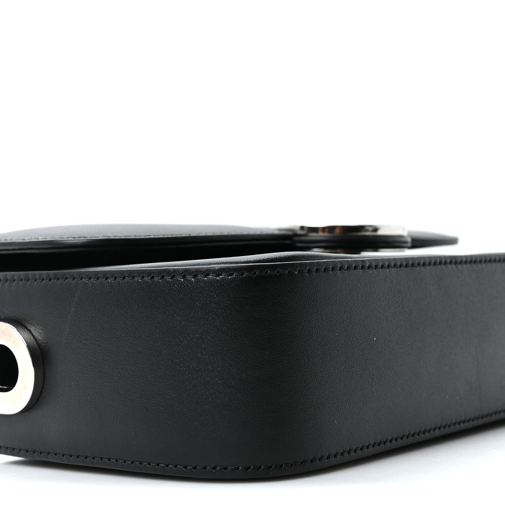 Gucci Senna Calfskin Petite GG Top Handle Shoulder Bag Black