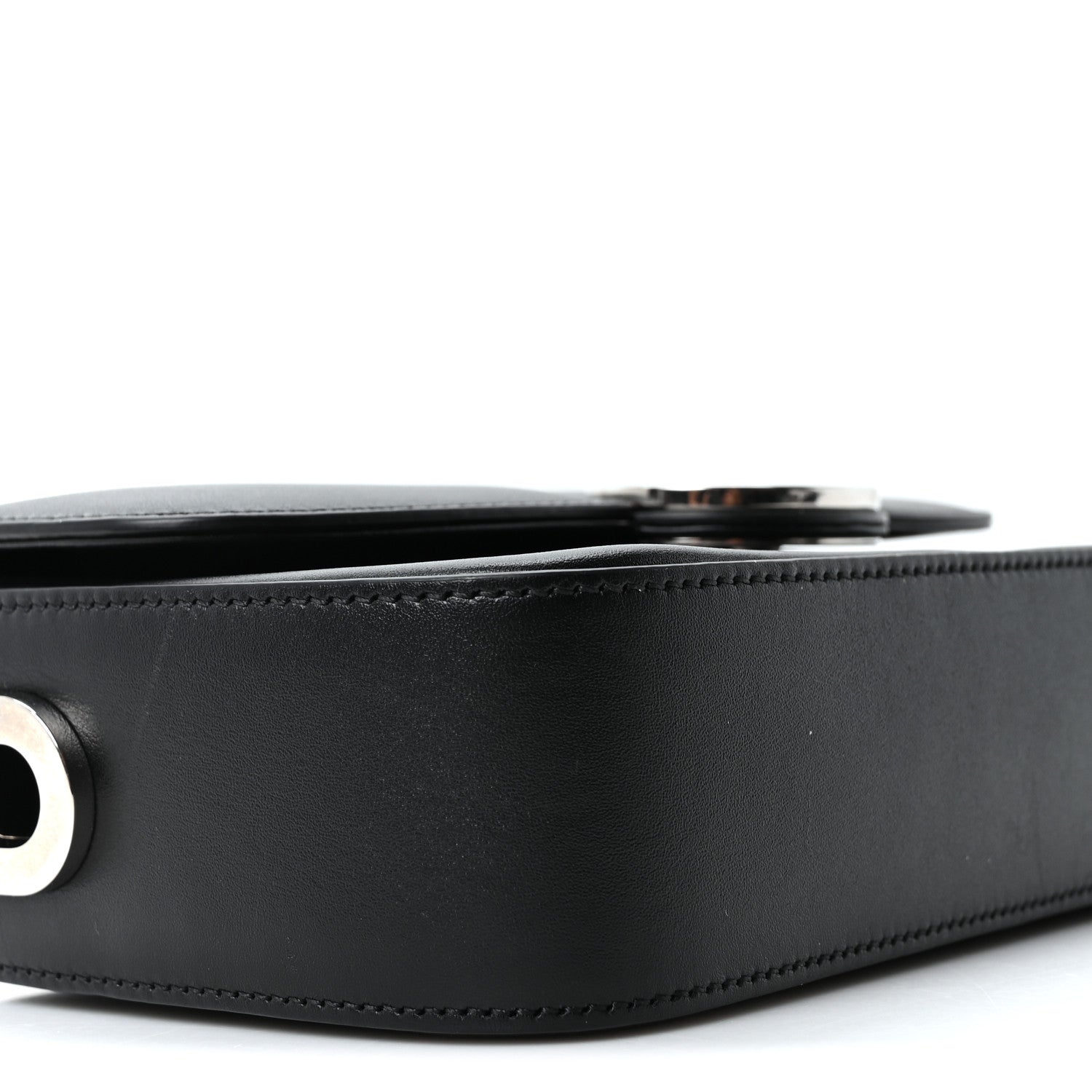 Gucci Senna Calfskin Petite GG Top Handle Shoulder Bag Black