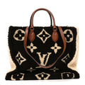 Louis Vuitton Shearling Monogram Giant Teddy Onthego GM Black White