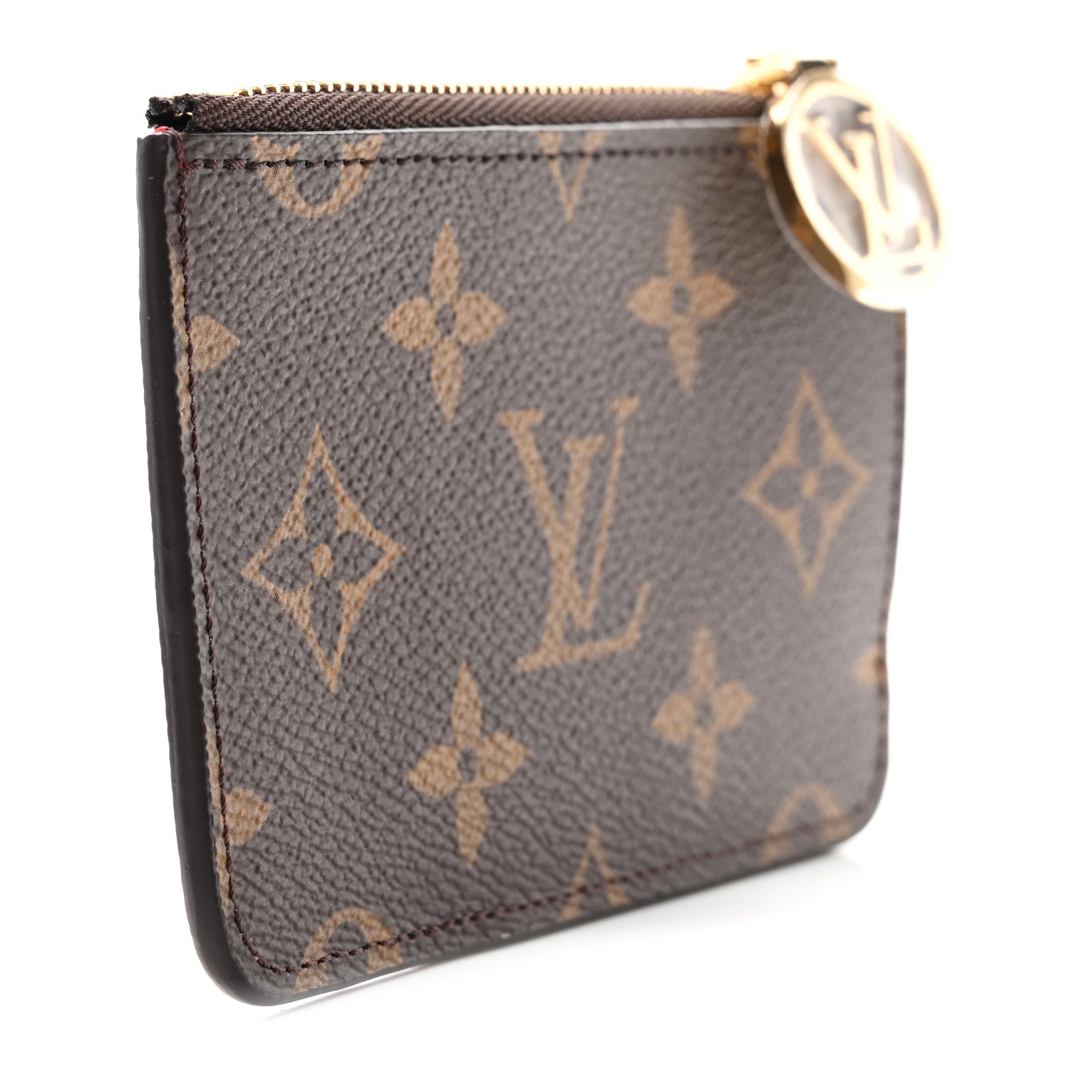 Louis Vuitton Monogram Zipped Romy Card Holder Red