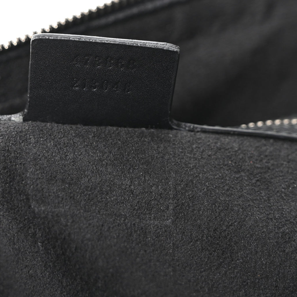 Gucci GG Supreme Monogram Caleido Web Briefcase Black