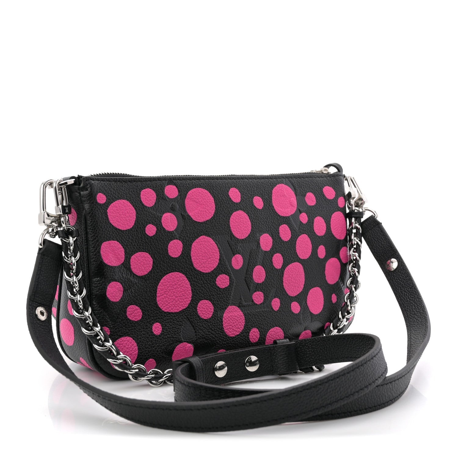 Louis Vuitton LV X YK Empreinte Multi Pochette Accessories Black Fuchsia