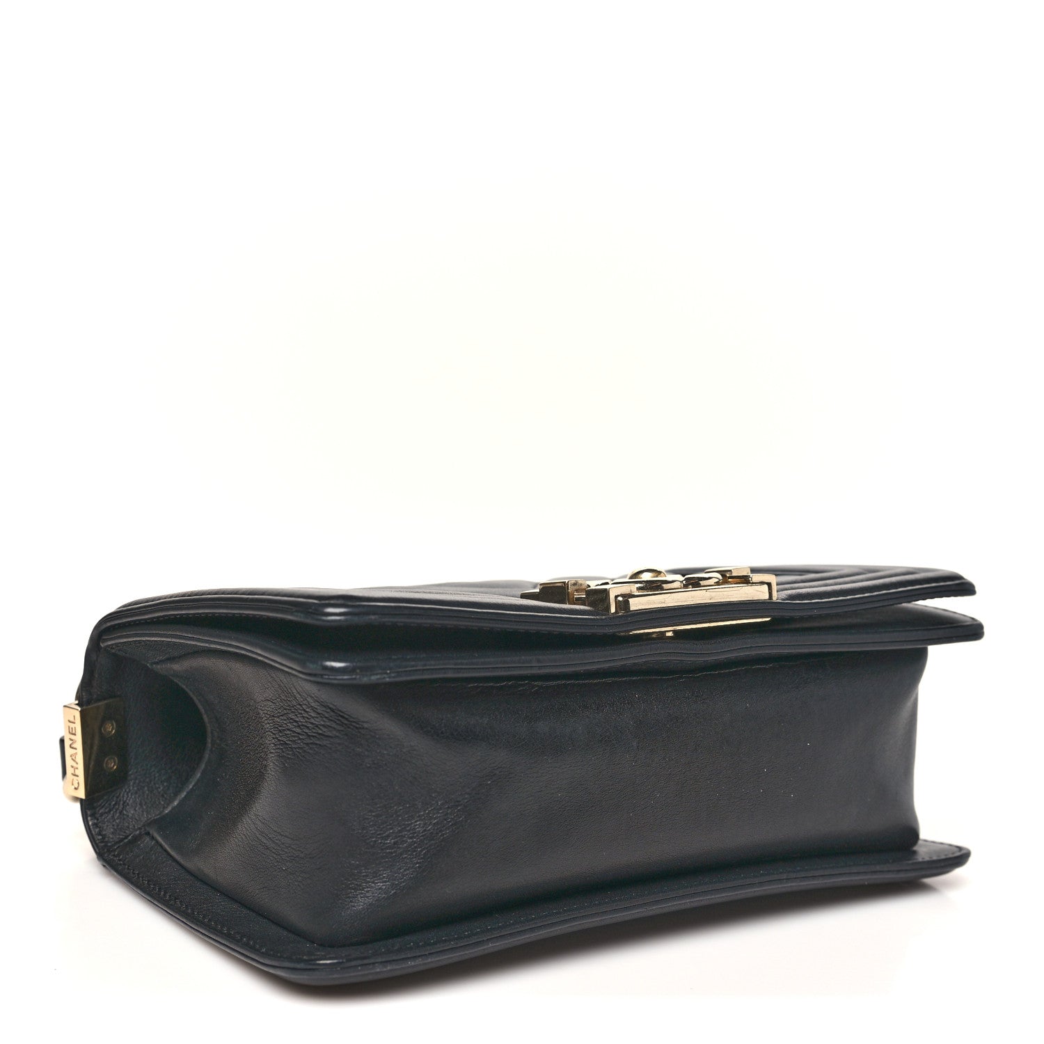 Chanel Calfskin Chevron Quilted Small Boy Flap Black
