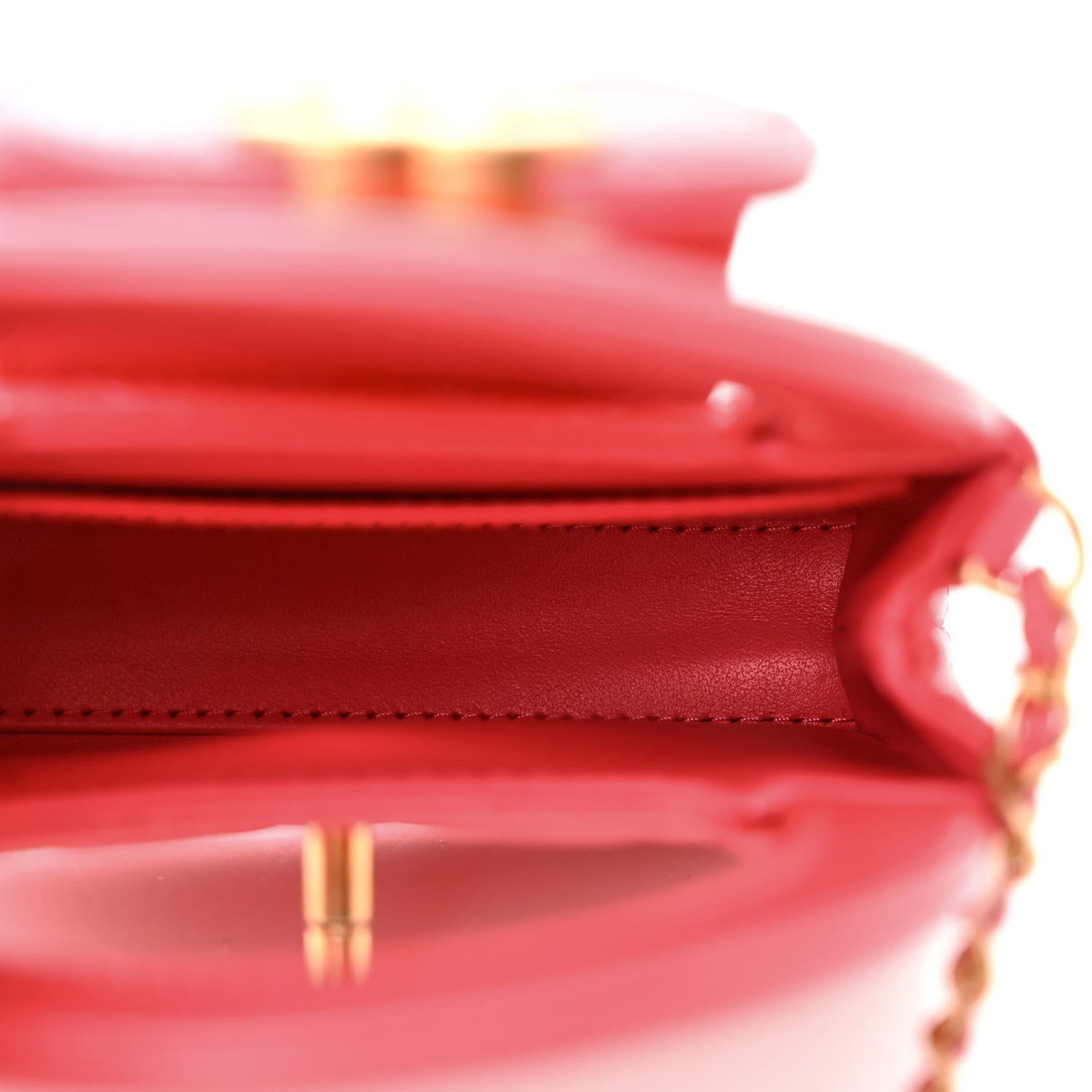 Chanel Shiny Aged Calfskin Quilted Mini Nano Kelly Shopper Dark Pink