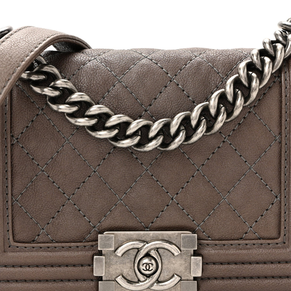 Chanel Caviar Quilted Small Boy Flap Dark Brown