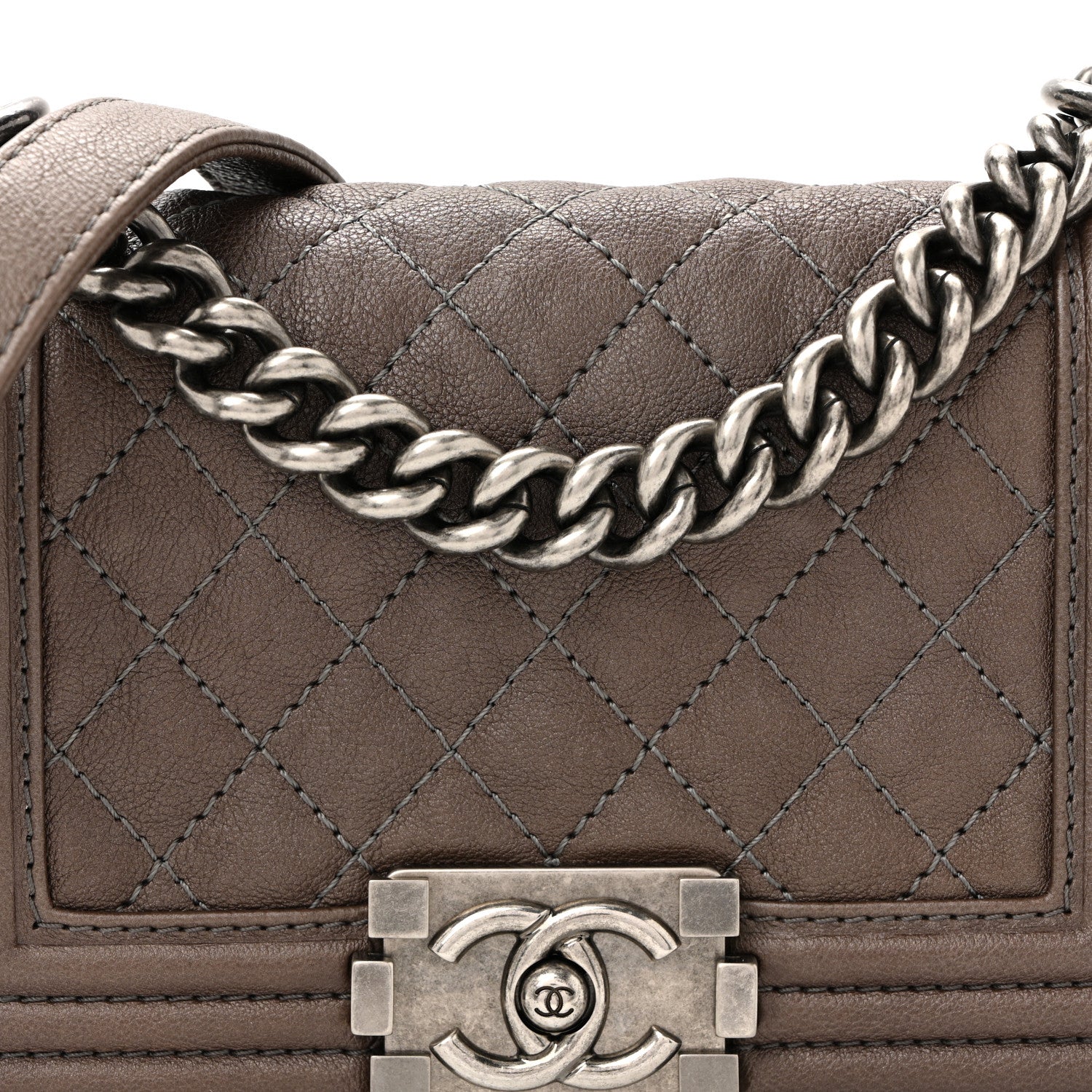 Chanel Caviar Quilted Small Boy Flap Dark Brown