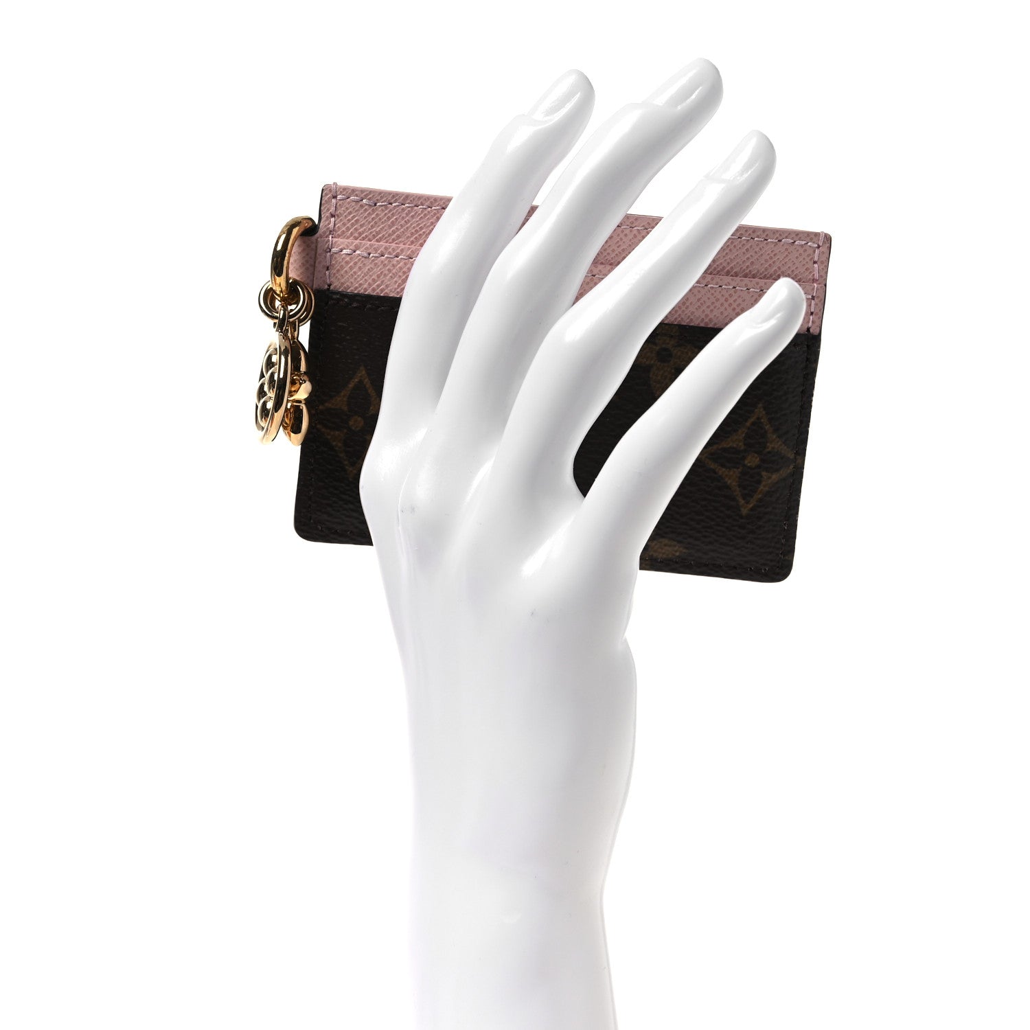 Louis Vuitton Monogram LV Charms Card Holder Rose Ballerine